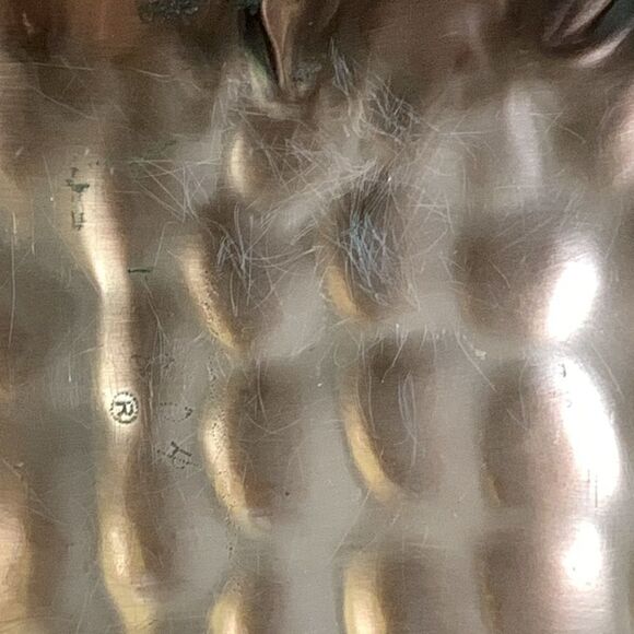 Vintage Gregorian USA Hammered Copper Centerpiece Bowl With 4 Candle Holders - Picture 16 of 16